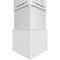 Ekena Millwork Craftsman Classic Square Non-Tapered Shaker Fretwork Column w/ Standard Capital & Standard Base CC1010ENSHKCSCS - alternate 2